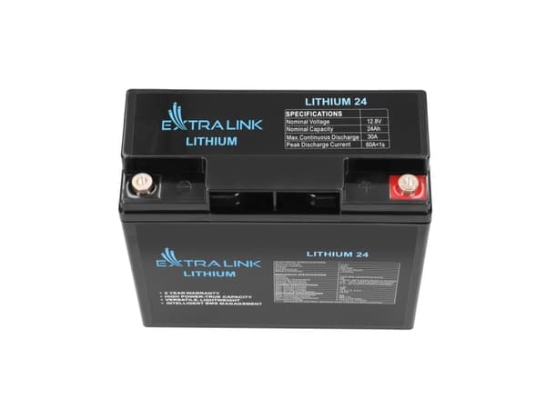 Extralink LiFePO4 24AH | Oppladbar | 12,8V, BMS
