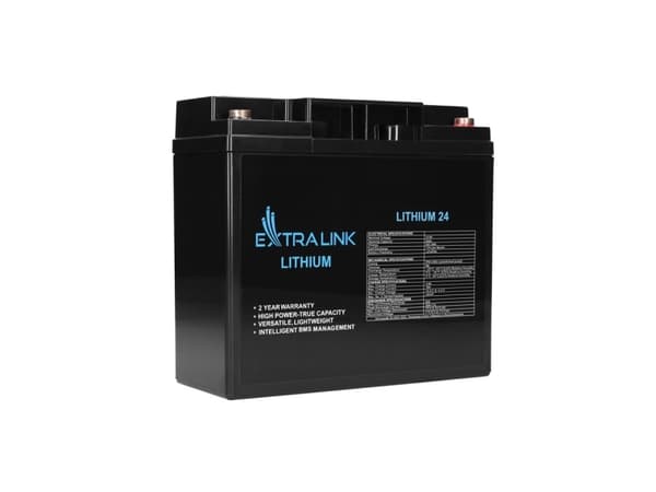 Extralink LiFePO4 24AH | Oppladbar | 12,8V, BMS