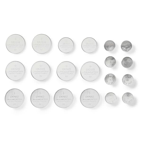 Nedis Lithium / Alkaline knapcellebatteri Multi Pack | 1.5 / 3 V DC | Alkaline / Lithium | CR1620 / CR2016 / CR2025 / CR2032 / LR43 / LR44 / LR54 | An