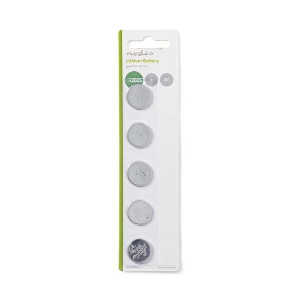 Nedis Lithium knapcellebatteri CR2025 | 3 V DC | 5-Pakke