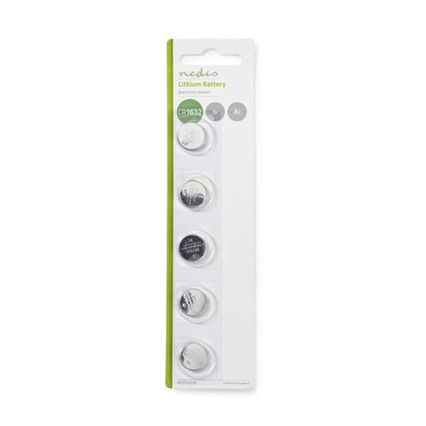 Nedis Lithium knapcellebatteri CR1632 | 3 V DC | Forudladet | 5-Pakke