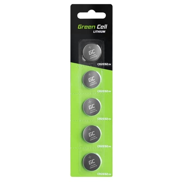 Green Cell CR2032 Litiumbatteri 5x 3V 220 mAh