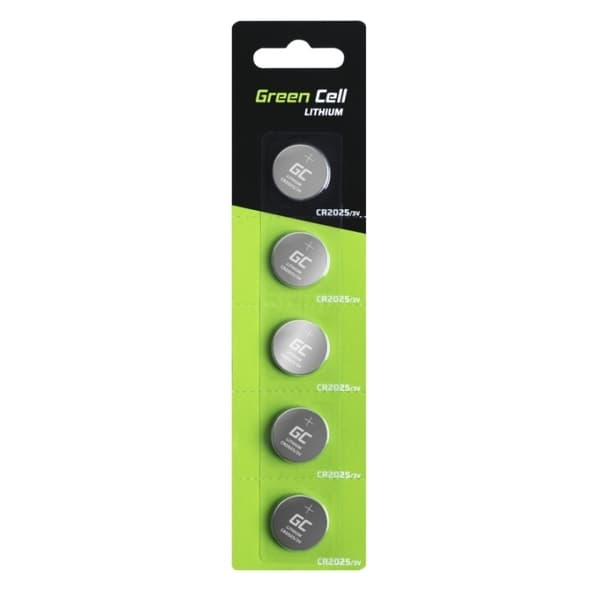 Green Cell CR2025 Lithium batteri 5x 3V 160mAh