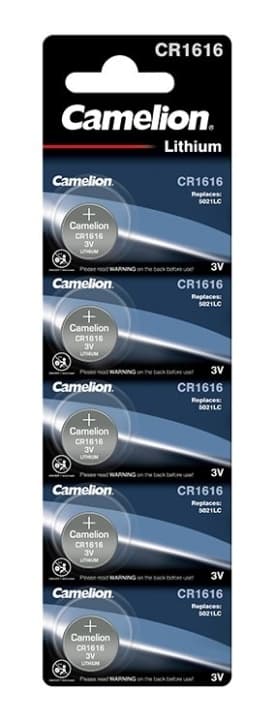 Camelion CR1616/3V, Knapcellebatteri, litium, 5-pak