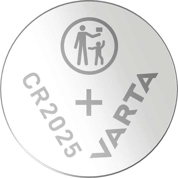 Varta Lithium knapcellebatteri CR2025 | 3 V DC | 2-Blister | Sølv
