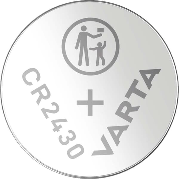 Varta Lithium knapcellebatteri CR2430 | 3 V DC | 290 mAh | 2-Blister | Sølv