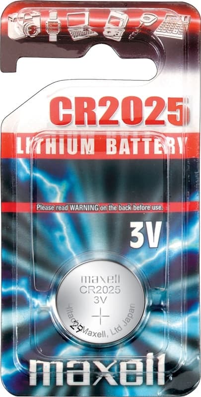 Maxell knappcellsbatteri lithium, 3V, CR2025, 1-pack