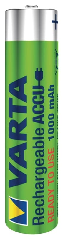 Varta Ladattava Ni-MH-Akku AAA | 1.2 V DC | 1000 mAh | Esiladattu | 2-Blister-kortti
