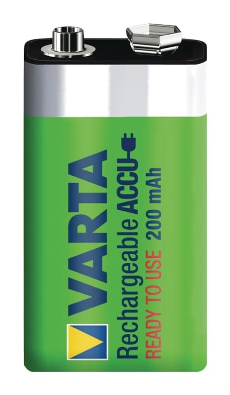Varta Ladattava Ni-MH-Akku E | 9 V DC | 200 mAh | Esiladattu | 1 - Läpipainopakkaus | 6HR61 | Keltainen / Vihreä