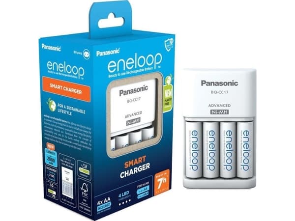 Panasonic BQ-CC17, AA, AAA, 4 kpl, Sisältää paristot