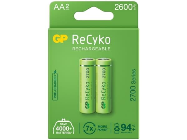 GP GP 2 X AKUMULATORKI AA / R6 GP RECYKO 2700 SERIES NI-MH 2600MAH 270AAHCE-5EB2