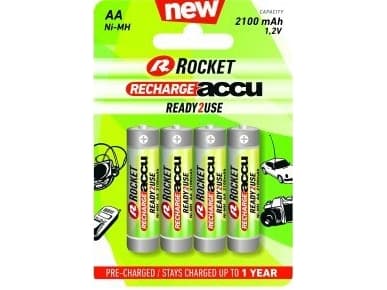 Rocket RTU 2100mAh AA-batteri, 4 stk.