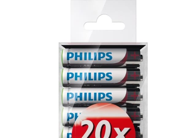 Philips Power Alkaline LR03P20T/10, Ladattava akku, AAA, Alkali, 1,5 V, 11 g, 220 g