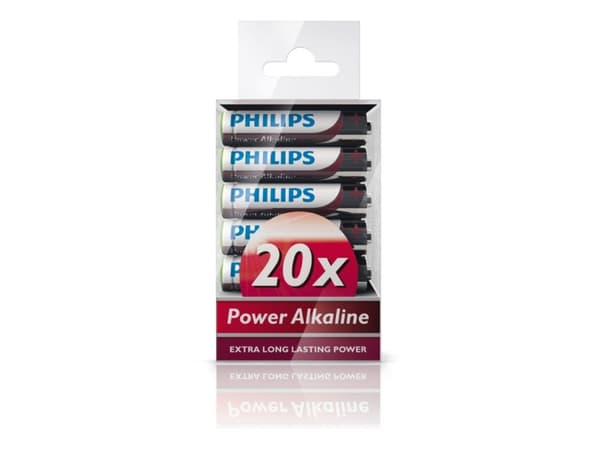 Philips Power Alkaline LR03P20T/10, Ladattava akku, AAA, Alkali, 1,5 V, 11 g, 220 g