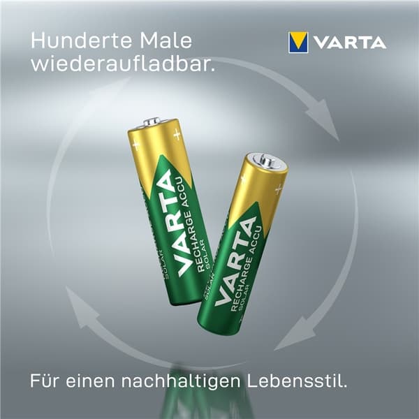 Varta AAA (Micro)/HR03 (56733) oppladbart batteri - 550 mAh, 2 stk. blisterpakning Nikkel-metallhydridbatteri (NiMH), 1,2 V