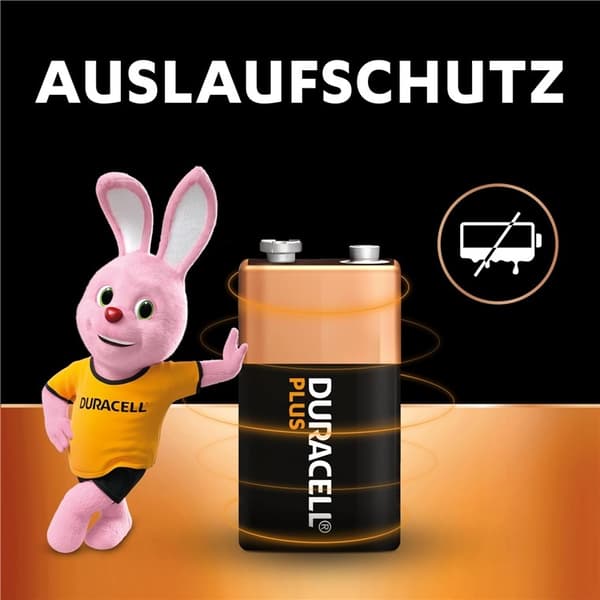 Duracell 6LR61/6LP3146/9 V Block (MN1604) batteri, 1 st. blister alkaliskt manganbatteri, 9 V