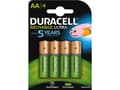 Pikkukuva 2 / 5: Duracell 4xAA, Ladattava akku, AA, 4 kpl, 2500 mAh, Monivärinen