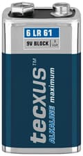 Miniatyrbillede 3 af 3: tecxus 6LR61/6LP3146/9 V Block batteri, 1 stk. blister alkaline mangan batteri, 9 V