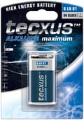 Miniatyrbillede 2 af 3: tecxus 6LR61/6LP3146/9 V Block batteri, 1 stk. blister alkaline mangan batteri, 9 V