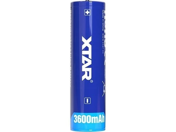 Inne XTAR 18650 3,7 V Li-ion 3600 mAh akku, jossa on suojausjärjestelmä