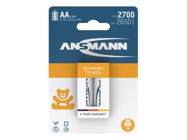 Ansmann 1312-0037, Batteri, Hvit, Gul