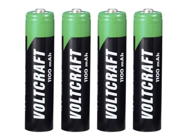 VOLTCRAFT HR03 Genopladeligt AAA-batteri NiMH 1100 mAh 1.2 V 4 stk