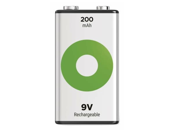 GP Batteries Recyko B2552, 200 mAh, Nickel-Metal Hydride (NiMH), 8.4 V, Green, Silver, 1 pc(s)