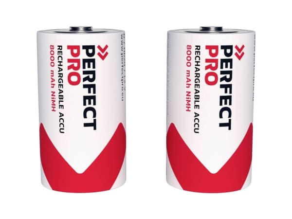 PerfectPro ladattava D-akku NiMH 8000 mAh 1.2 V 2 kpl 2 kpl
