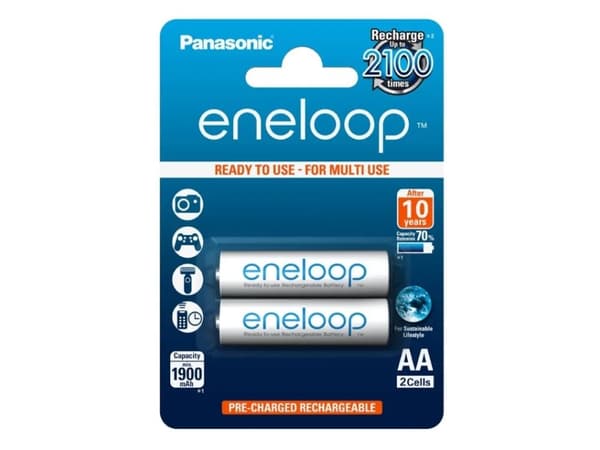 Panasonic eneloop BK-3MCCE - Batteri 2 x AA type - NiMH - (oppladbart) - 1900 mAh
