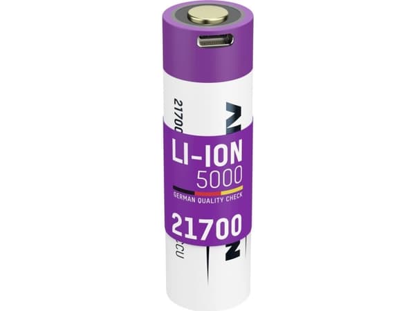Ansmann Li-Ion Akku 21700 5000 mAh mit USB Typ-C Ladebuchse Genopladeligt AA-batteri Litium 4900 mAh 3.6 V 1 stk