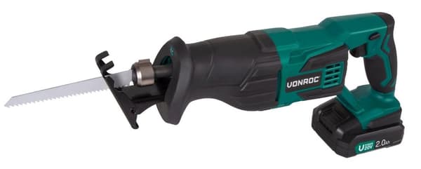 VONROC Bajonetsav 20V | Inkl. 2x 2.0Ah akku og oplader