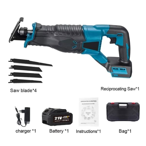 Stiksav, 3000W effekt, 115mm skærekapacitet,1 BATTERI