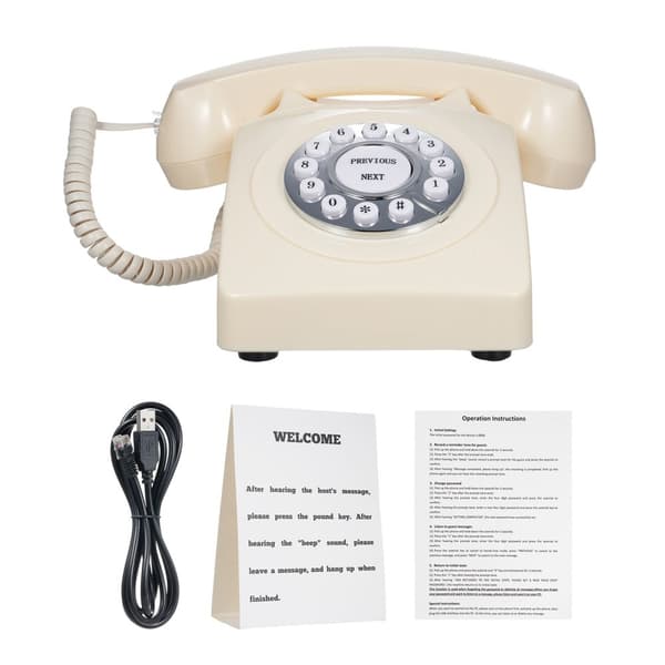 Lydbeskedbog, Retro Design, 8GB Lagringskapacitet,Beige