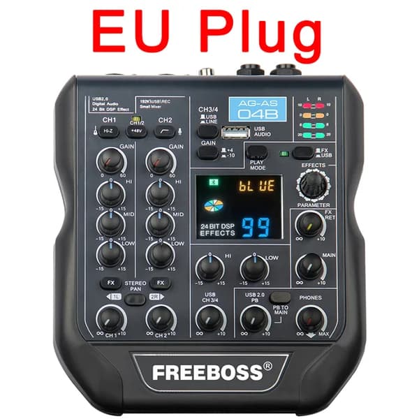 Lydkort Mixer, 24Bit 192KHz, Bluetooth-forbindelse, EU-stik