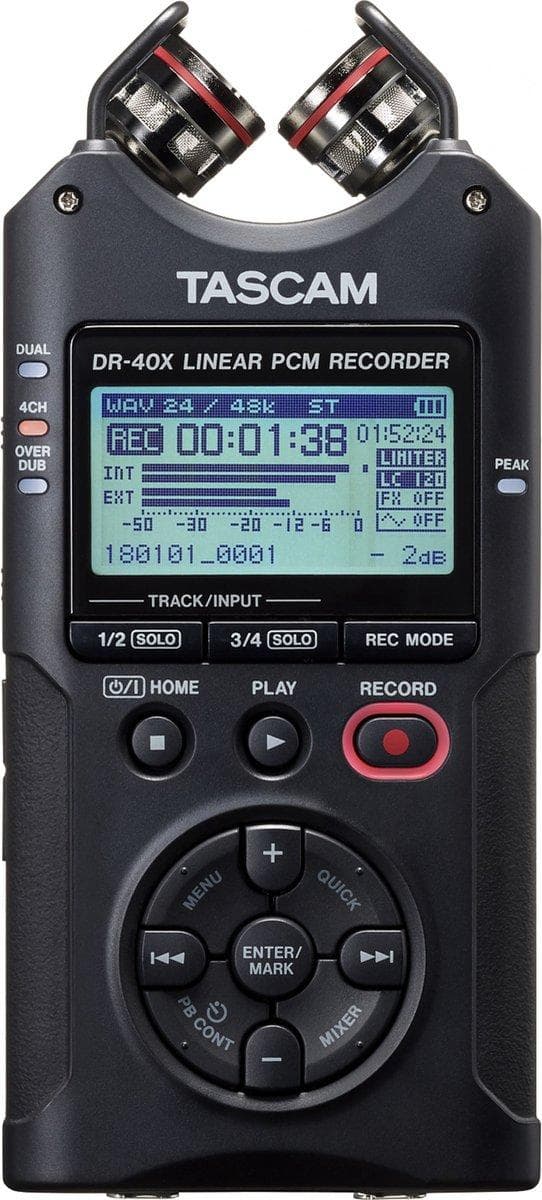 Tascam DR-40X - Håndholdt optager og USB-lydinterface