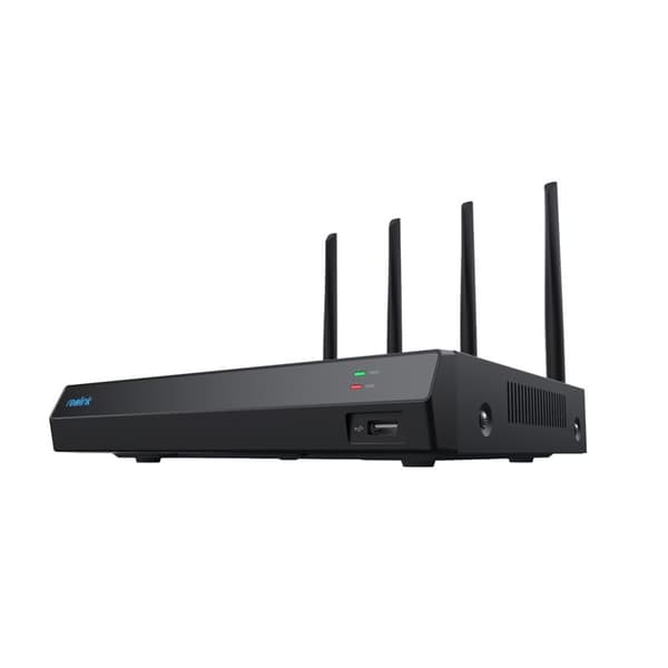Reolink NVS12W - 12-kanals Wi-Fi 6 NVR, stöd för upp till 16MP kamera, 5/2.4 GHz Wi-Fi, 2TB hårddisk, 16TB lagringskapacitet, svart