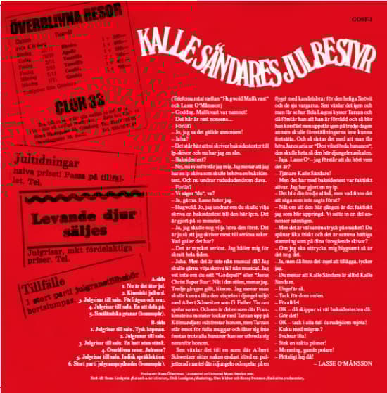 Kalle Sändare - Kalle Sändares Julbestyr (Lp+7") (LP)