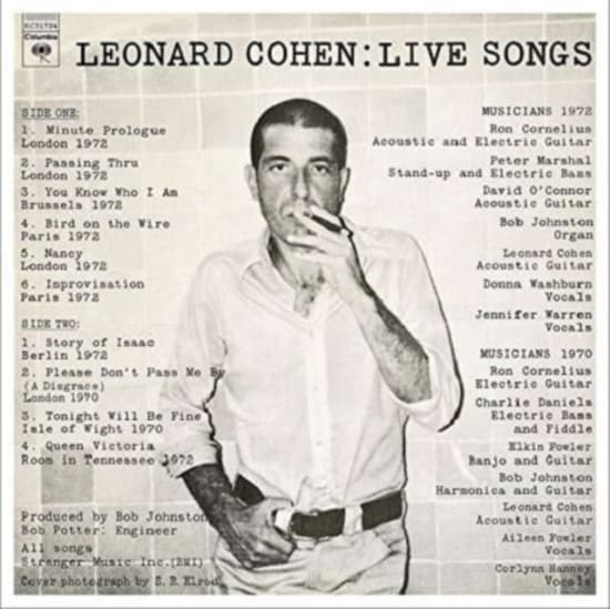 Cohen Leonard - Leonard Cohen: Live Songs (LP)