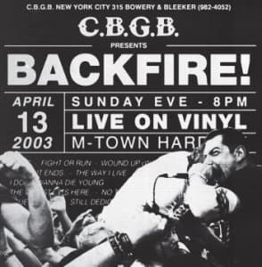 Backfire! - Live At Cbgbs (Clear/Black Splatter (LP)