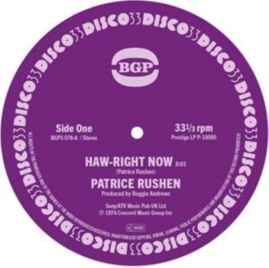 Rushen Patrice - Haw-Right Now / Kickin' Back (Vinylsingle)