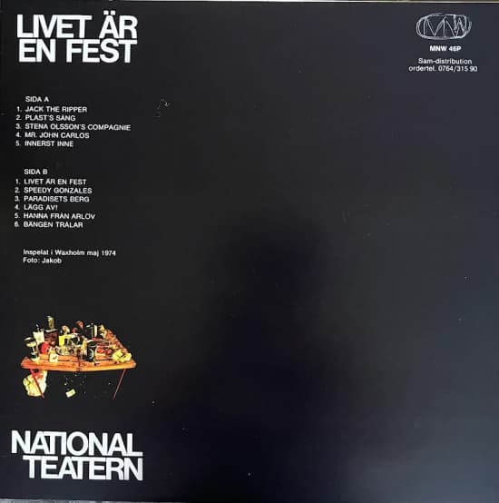 Nationalteatern - Livet Är En Fest (Vit Vinyl) (LP)