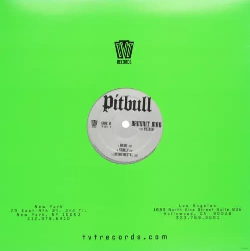 Pitbull Back Up/Dammit Man Explicit Lyrics (Vinyl) New