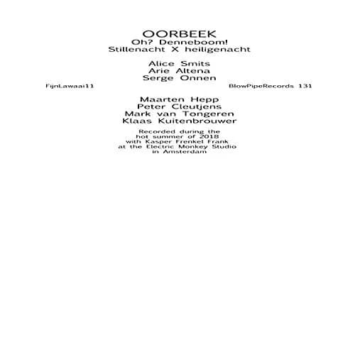 Oorbeek Oh? Denneboom!/Stillenacht Vinyl NEW New