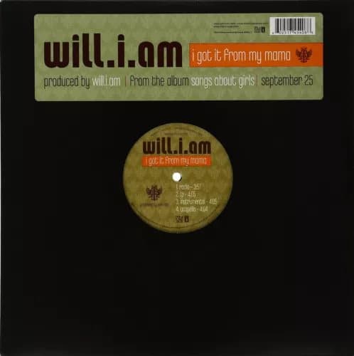 Will I Am I Got It from My Mama (Vinyl) New