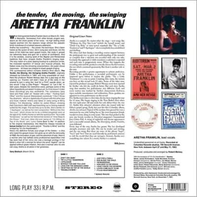 Aretha Franklin The Tender, the Moving, the Swinging Aretha Franklin (Vinyl) New