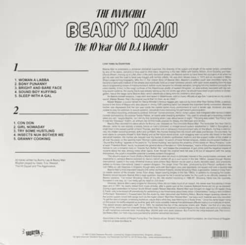 Beany Man The Invincible Beany Man: The 10 Year Old D.J. Wonder (Vinyl) New