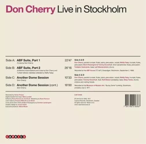 Don Cherry Live in Stockholm (Vinyl) 12″ Album New