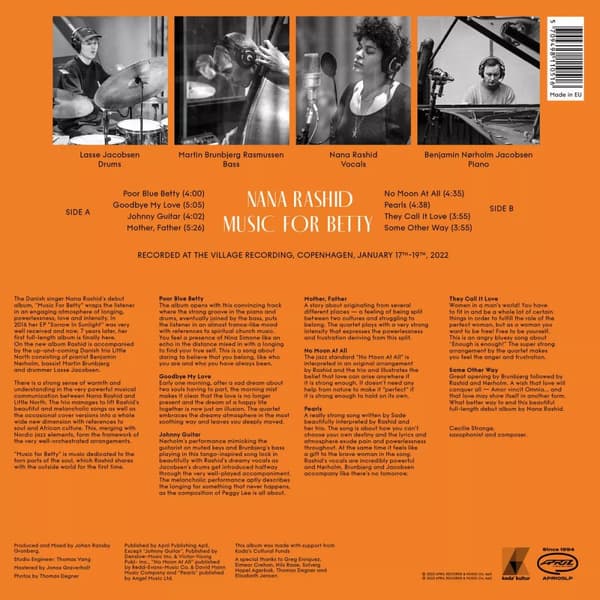 Nana Rashid Music for Betty (Vinyl) 12″ Album New