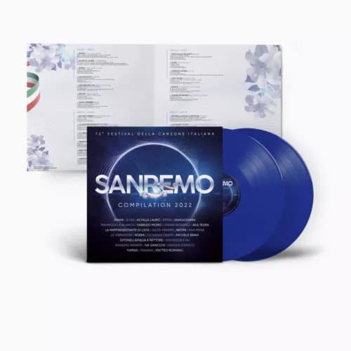 Sanremo 2022 Artisti Vari Vinile Colorato (Blu Trasparente) Esclusiva Am (Vinyl) New
