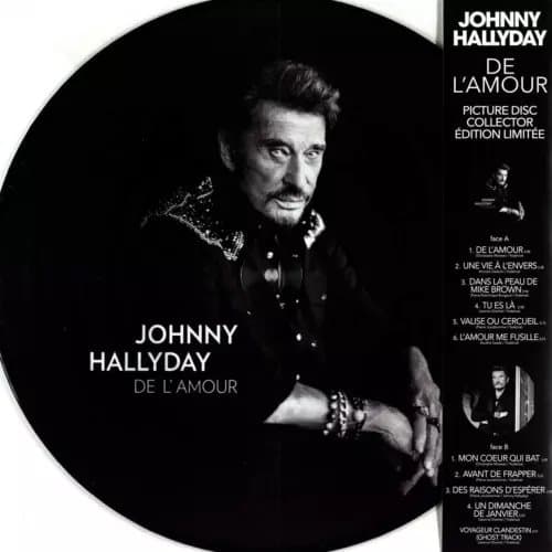 Johnny Hallyday De L’Amour Vinyle Picture (Vinyl) New